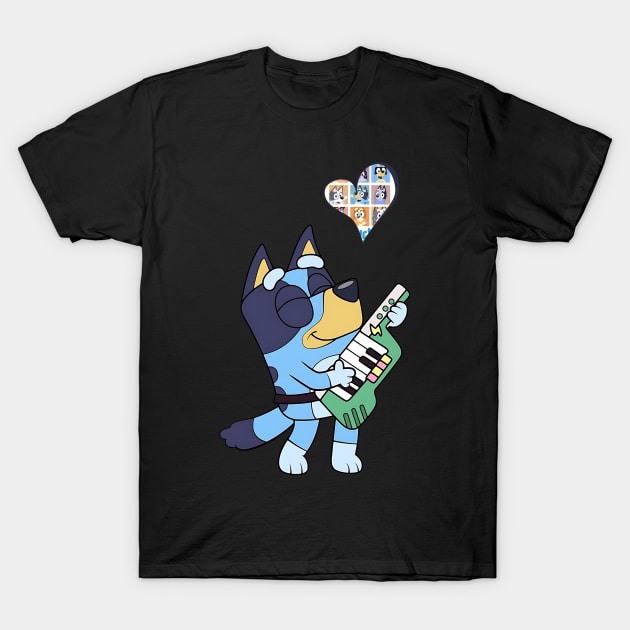 Bluey Play Music T-Shirt by ExpresYourself